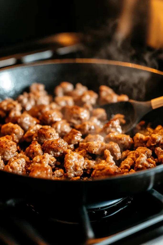 ground italian chicken sausage​ step 1