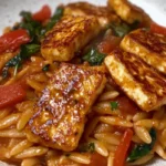 Harissa Halloumi Orzo